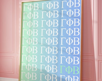 Gamma Phi Beta  Preppy Wall Art