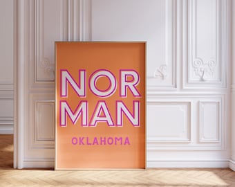 Norman Oklahoma Blue Stripe Prints