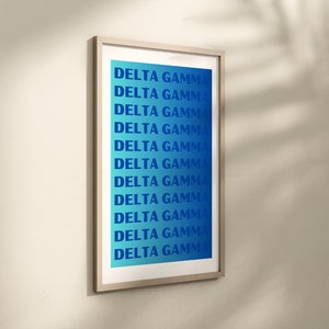 Delta Gamma Preppy Wall Art Blue image 5