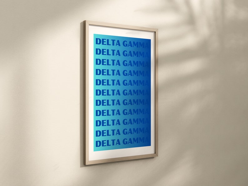 Delta Gamma Preppy Wall Art Blue image 5