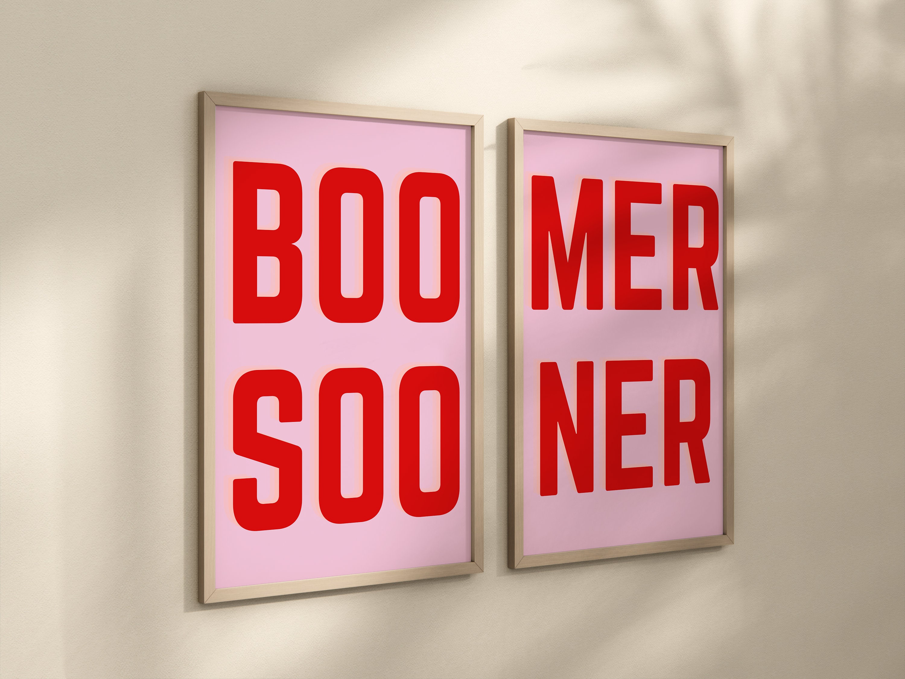Boomer Sooner Preppy Prints Red and Pink