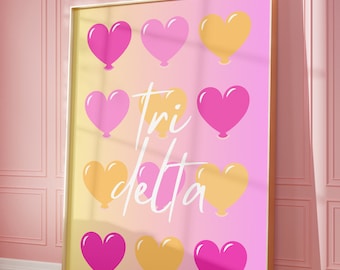 Delta Delta Delta Preppy Wall Art