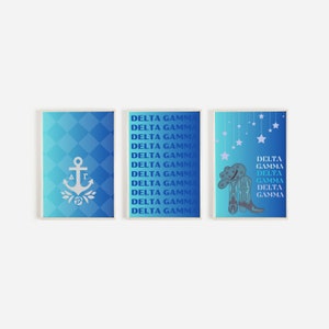 Delta Gamma Preppy Wall Art Blue image 2