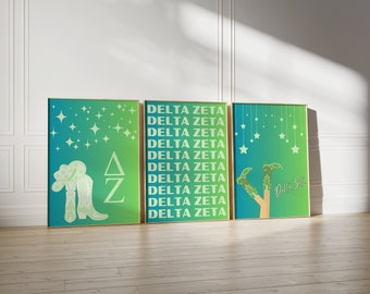 Arte de pared preppy Delta Zeta