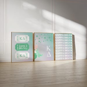 Kappa Delta Preppy Wall Art- Green