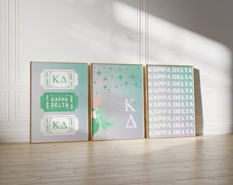 Kappa Delta Preppy Wall Art- Green