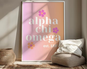 Alpha Chi Omega Flowers Pink