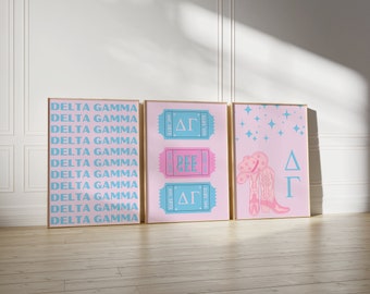 Delta Gamma  Pink and Blue Prints