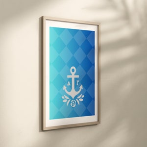 Delta Gamma Preppy Wall Art Blue image 3