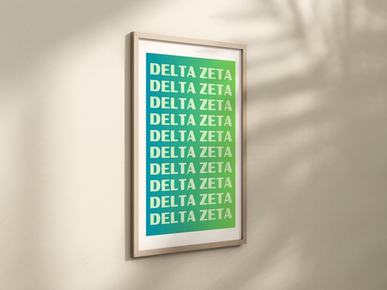 Delta Zeta Preppy Wandkunst Bild 3