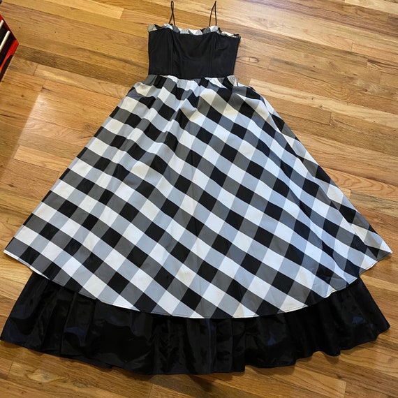 Vintage Gunne Sax Buffalo Plaid Formal Gown Prom … - image 3