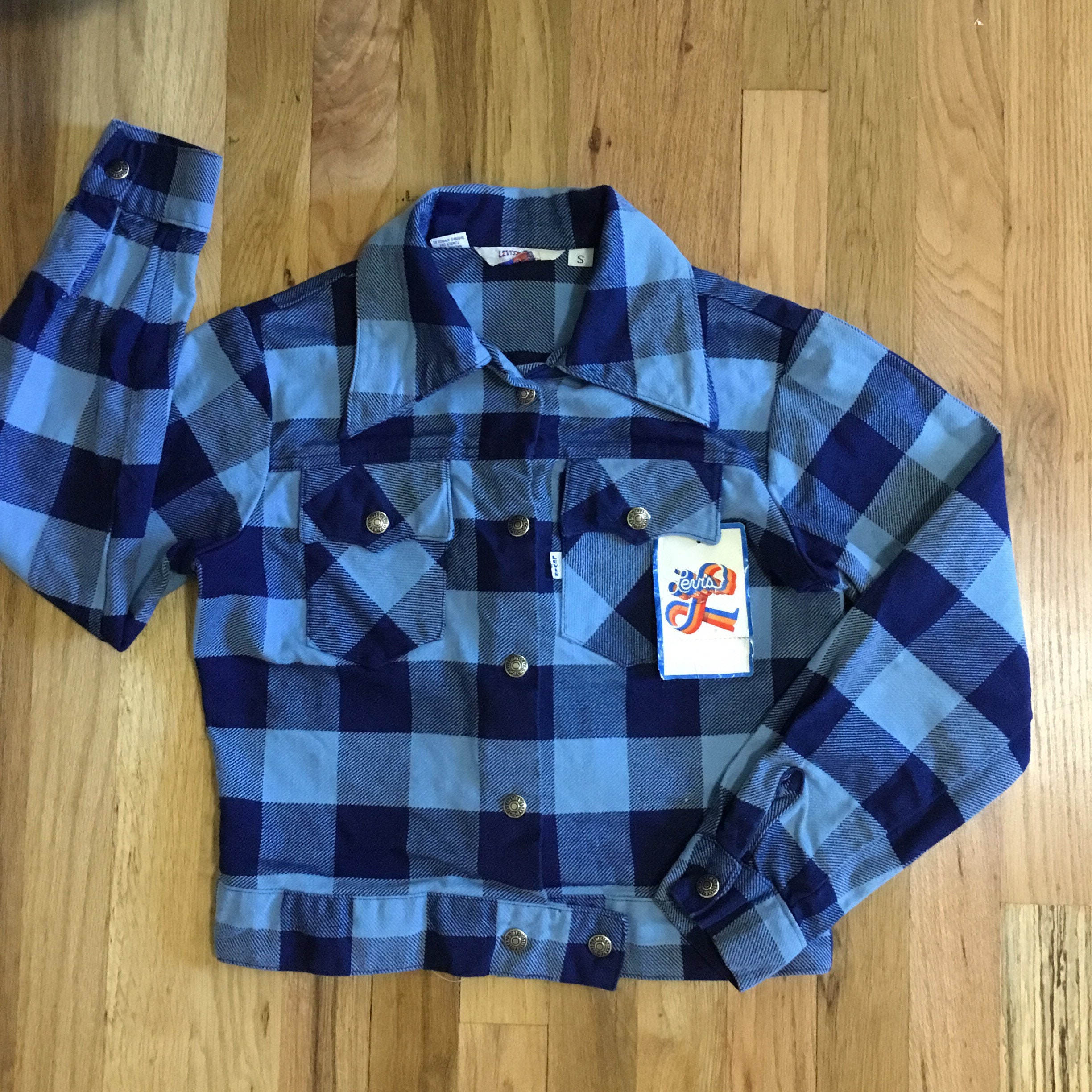 levis checkered denim jacket