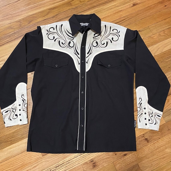 Vintage Dragonfly Western Embroidered Snap Shirt -
