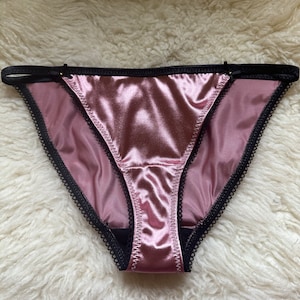 The Electra Satin Panty ~  Classic Women’s Cut Sexy Vintage Style Glossy String Bikini