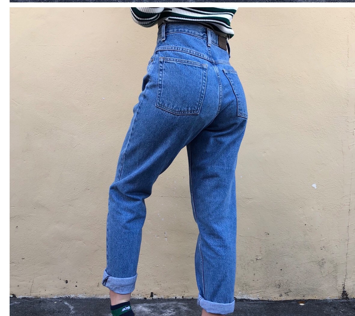 High Waisted Relaxed Fit Jeans - Etsy 