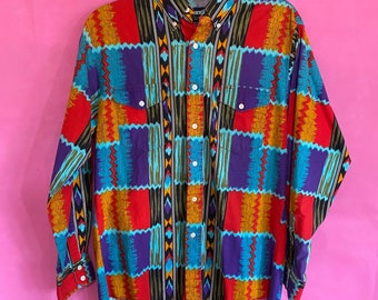 Vintage Abstract Southwestern Aztec Print Wrangler Brushpopper - Etsy UK Vintage Abstract Southwestern Aztec Print Wrangler Brushpopper - Etsy UK