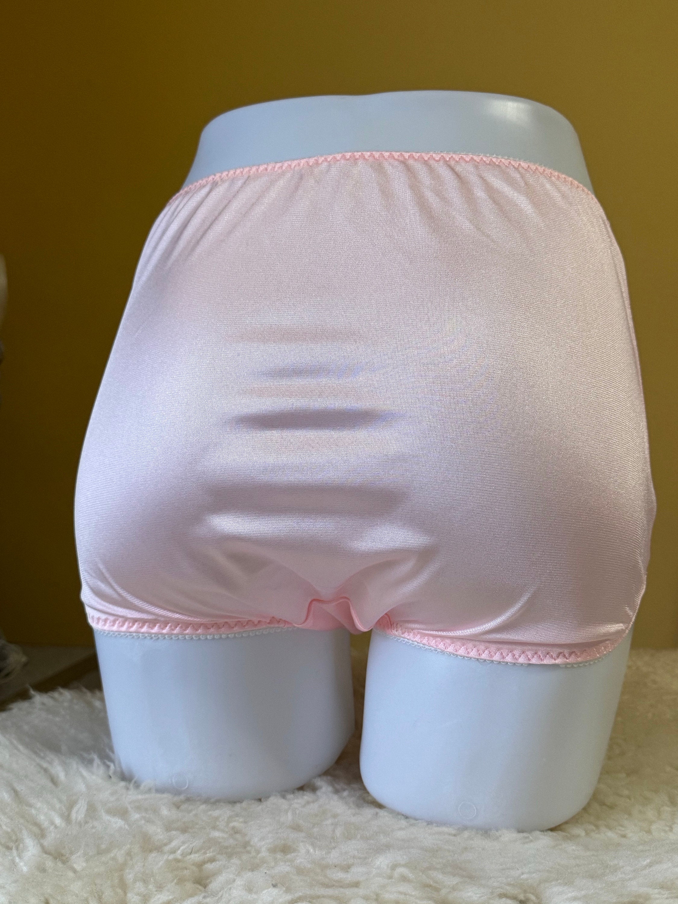 Buy Briefs Nylon Panties NLH02D13 Pink Handmade Vintage Style