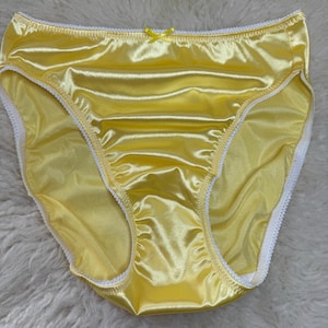 Nova Satin High Cut Panty - Vintage 90er Jahre Stil Französische Bikini Unterwäsche