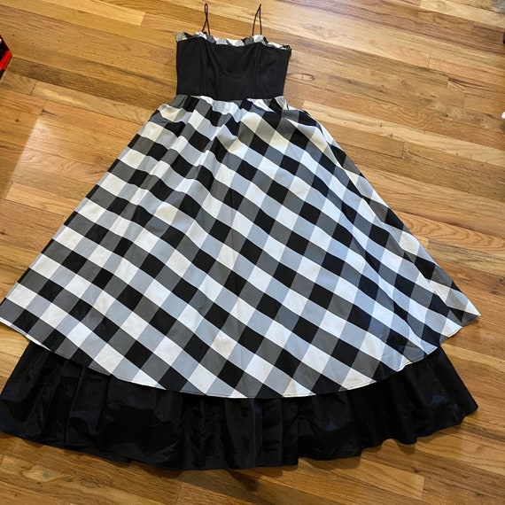 Vintage Gunne Sax Buffalo Plaid Formal Gown Prom … - image 2