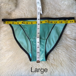 The Atlas Semi Sheer Panty Wider Front Mens Cut Glossy Low Rise String ...