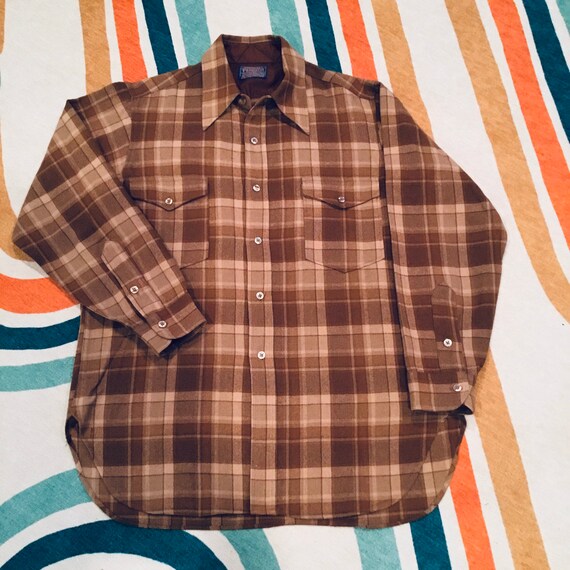 Vintage Pendleton Virgin Wool Plaid Flannel