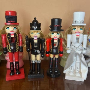 Custom Nutcracker Hand Painted Taylor Pop Star Christmas Holiday Era Wooden Figure Swifties - Small