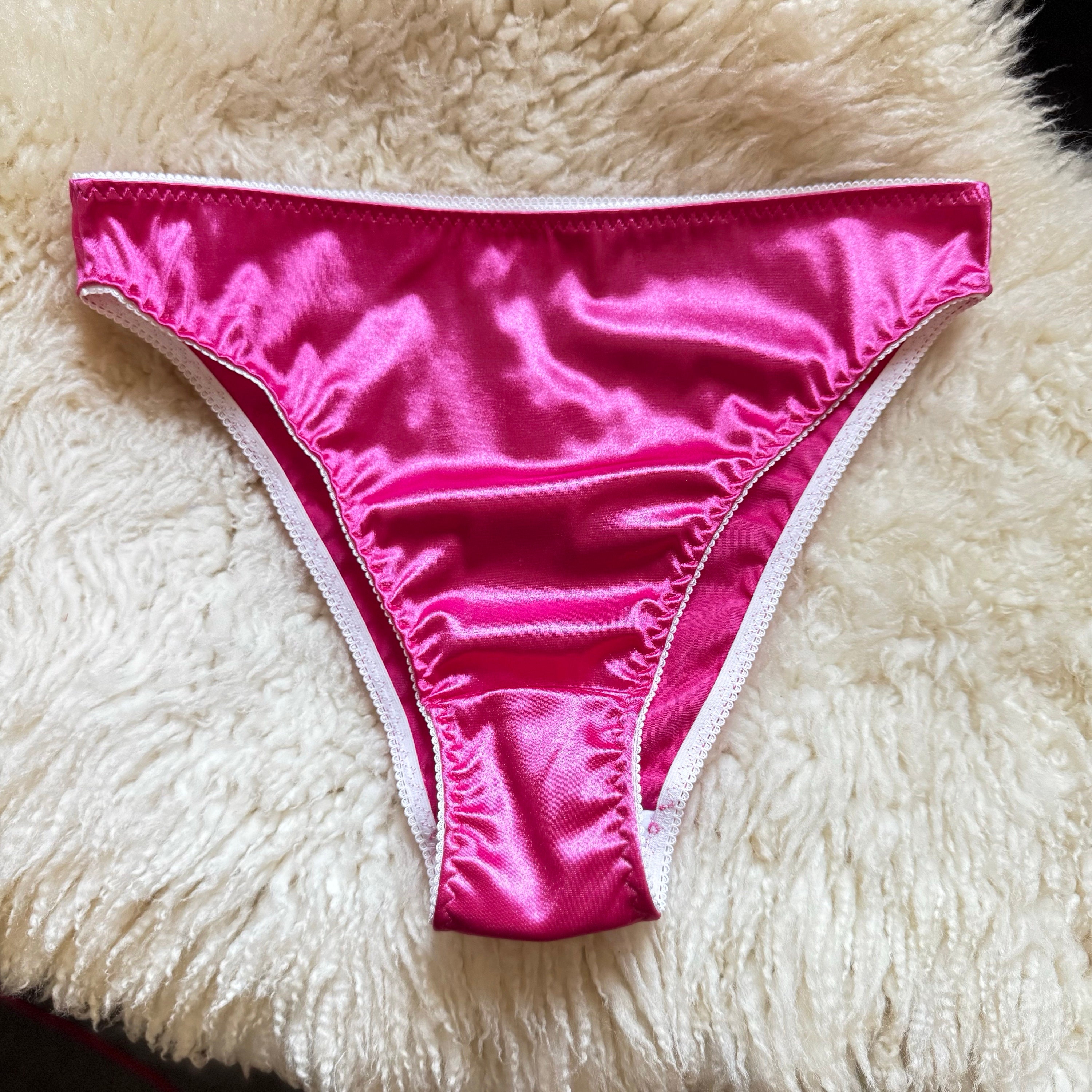 The Estelle Satin Panty Vintage Style Sexy Hi-cut Leg Bikini