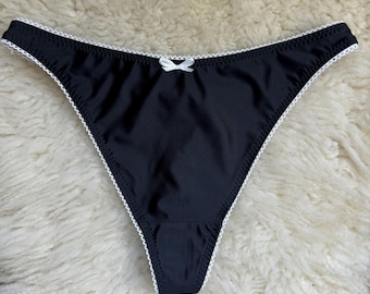 Women’s High Cut Classic Satin Thong Panty