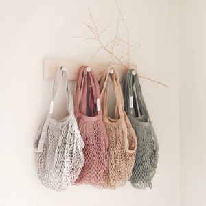 Plant dyed market string bag Groceries net bag naturally dyed Conscious fashion Reusable bags Useful Eco friendly Zero waste Gifts image 1