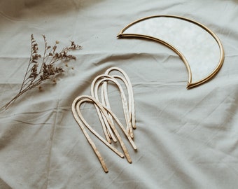 Handmade Brass Hairpin Minimalistic Hair accessory Modern hairpin brass Gifts for her Ethically made accessories