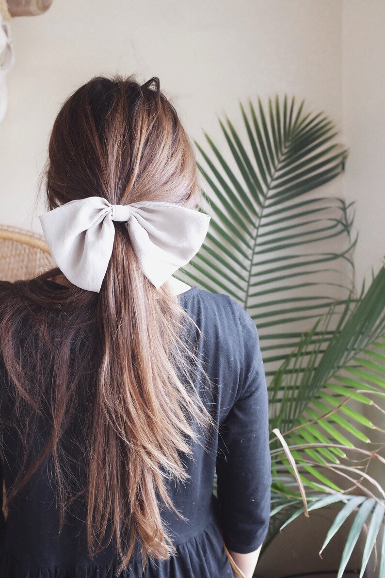 Plant Dyed Silk Hair Bow Retro Style Bows Sustainable Gift for Etsy
