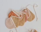 Naturally dyed rounded Bunting flags Earthy tones garland Neutral Nursery decor Party decor Neutral Garland Gender Neutral wall decor