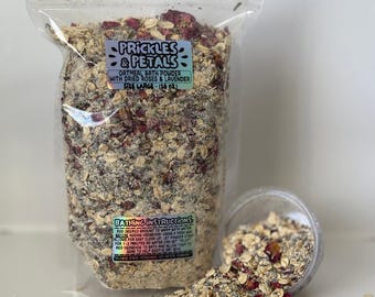 Prickles & Petals Oatmeal Bath Powder for Hedgehogs and Small Animals - Suitable for Humans as Well!