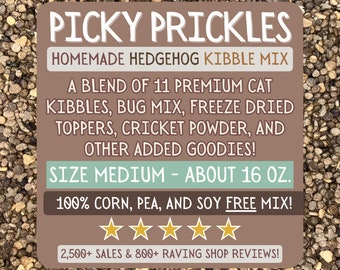 Picky Prickles Hedgehog Kibble Mix - MEDIUM BAG - About 16 oz.