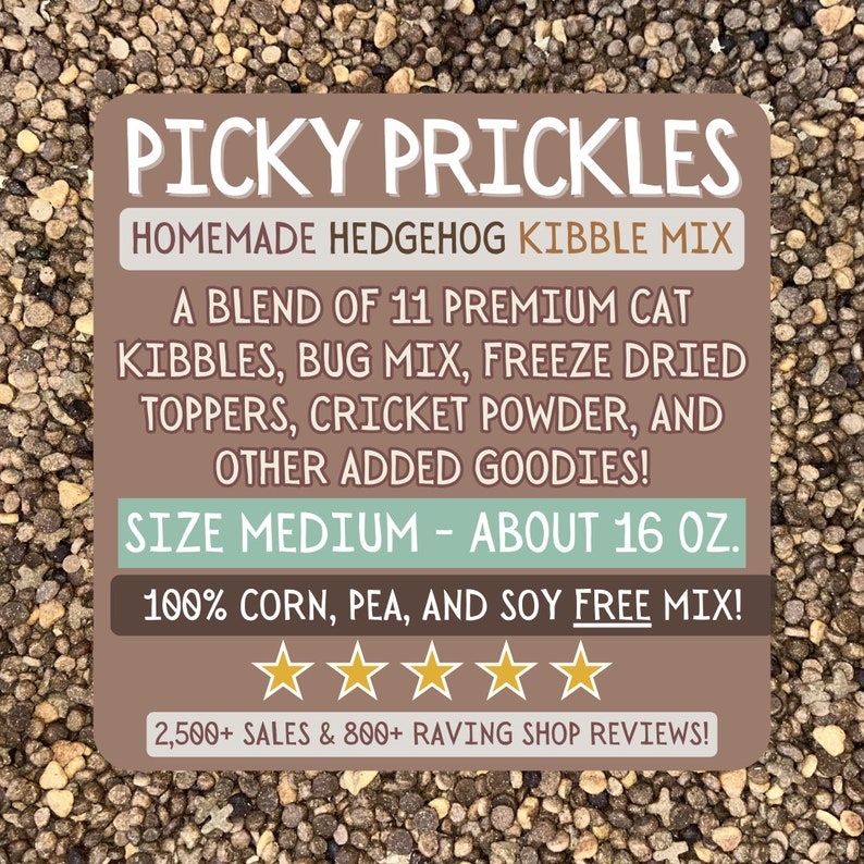 Picky Prickles Hedgehog Kibble Mix MEDIUM BAG About 16 oz. image 1