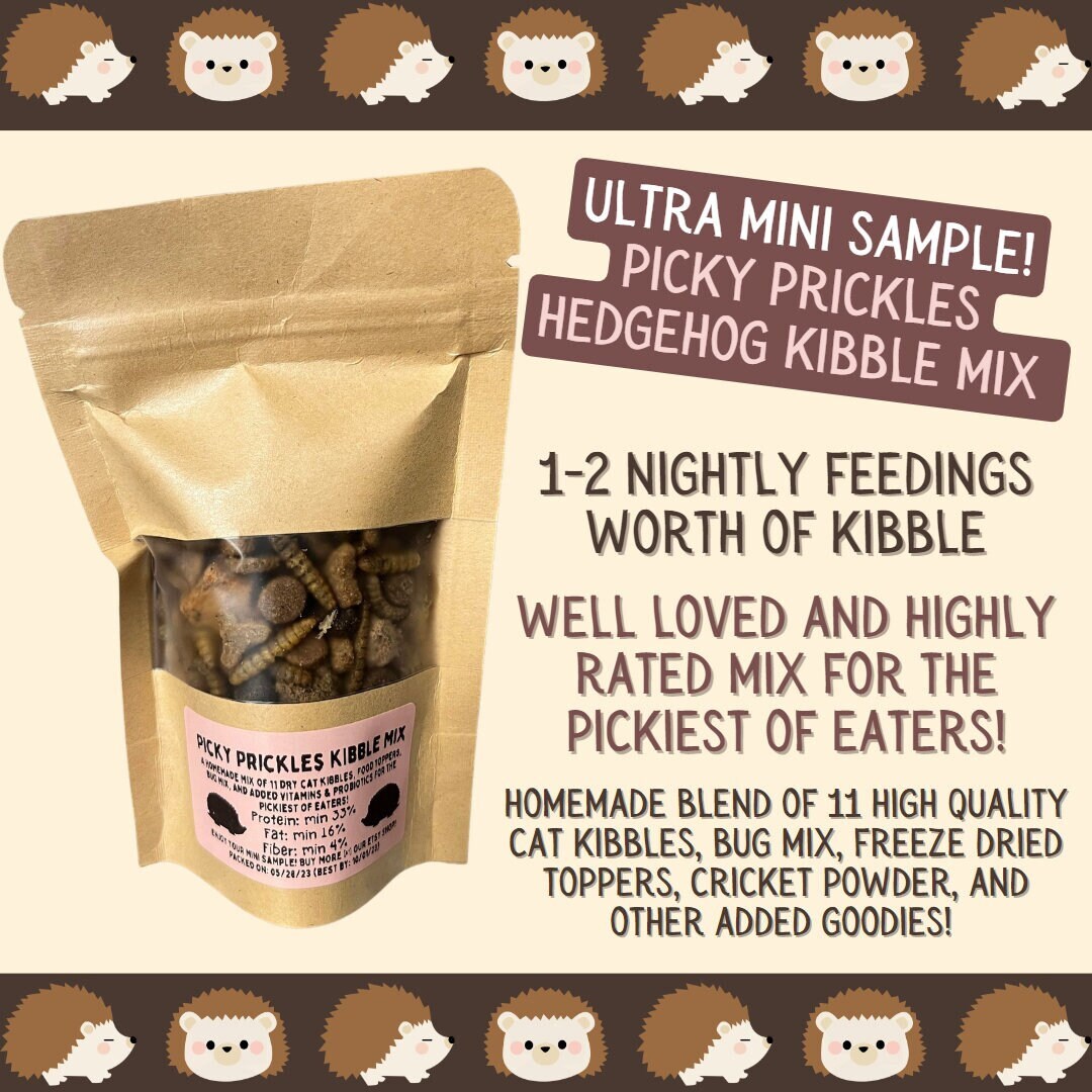 Picky Prickles Hedgehog Kibble Mix 4 LB BAG Etsy Hong Kong