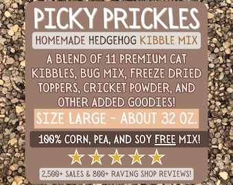 Picky Prickles Hedgehog Kibble Mix - LARGE BAG - About 32 oz.