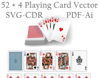 Playing Cards Svg Etsy
