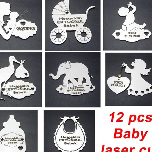 12 Pcs Baby® Set Laser Cut.laser Cut Project Plan.instant - Etsy