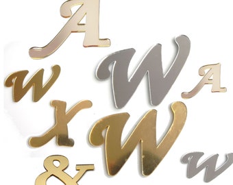 Gold Acrylic name or letters.Adhesive mirror letters. Wedding mirror letters.Custom Words Mirror. Personalized, Letters for baby room wall