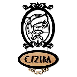 Restaurant Schild Laserschnittdatei. Suppen-Shop-Schilder Laserschnitt Datei. Beschilderung zum Thema Koch. dxf, pdf, svg, cdr, dwg Dateiformate.