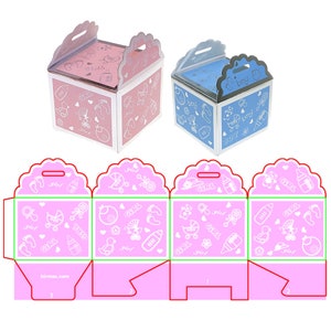 plantilla de corte de caja de regalo, formato de archivo SVG, Ai, PDF, cdr, dxf. Plantilla de caja personalizable lista para cortar. Archivo cricut. Dibujo escalable.