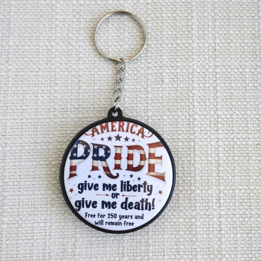 Keyring for America's 250th Anniversary. 2 Different Prints, Double ...