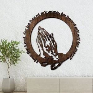 jesus and Psalm 116:1,2 Wall art. Decoration wall. Crucifix laser cut file. Psalm SVG, pdf, cdr, dxf file format. cross, jesus, isa image 1