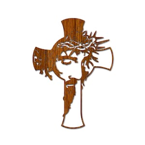 Jesus and Cross laser cut file. Vector file for laser cutting. wall art. Decoration wall. SVG, cdr, dxf, Ai file format. christian wall art.