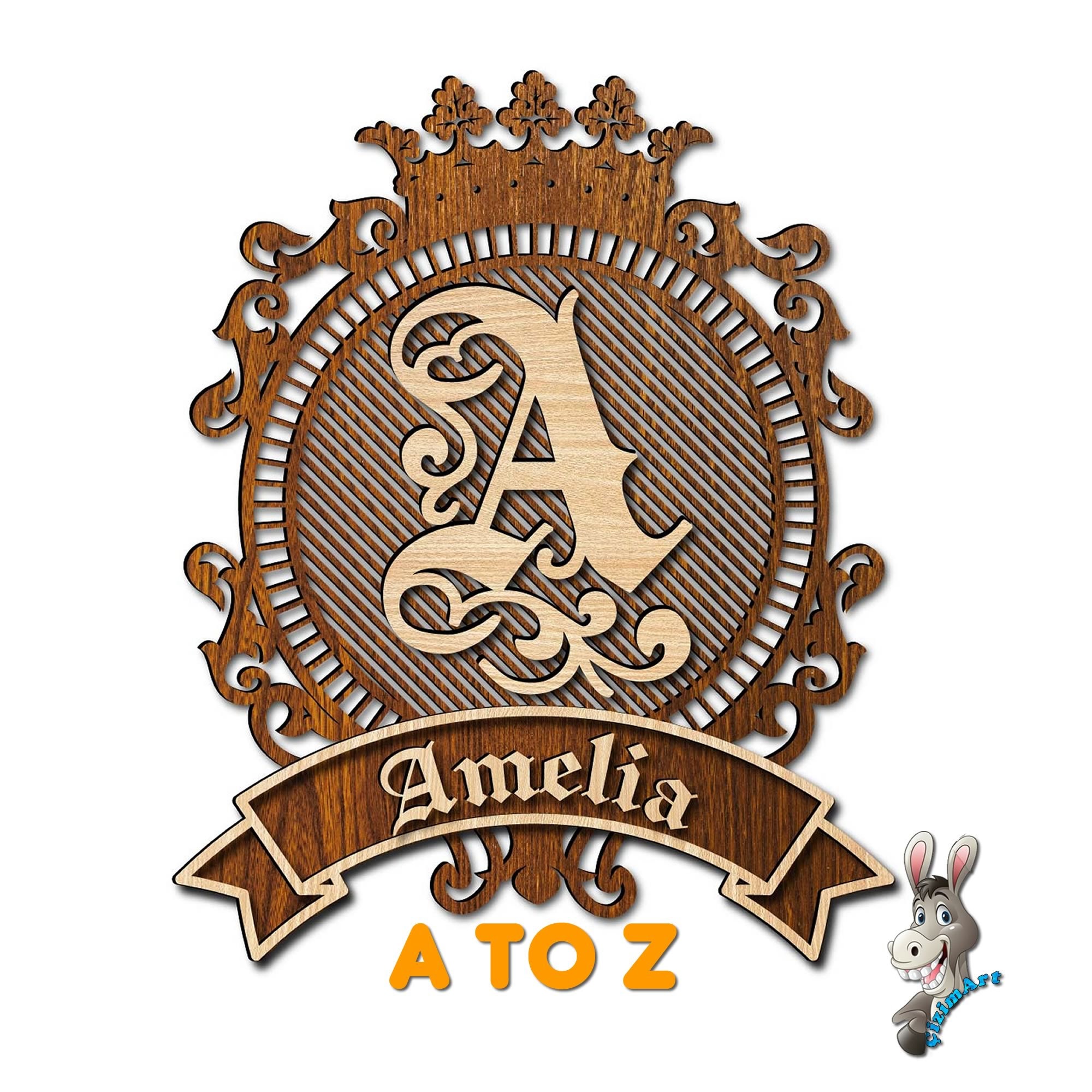 Victorian style family name sign, laser cut files. alphabet from a to z. Wall art decoration.Font sign, 2 layer wall and door decoration.