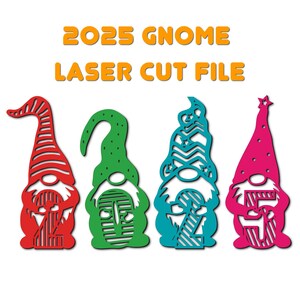 New year 2025 gnomes laser cut. 2025 gnome cut file. New year gnome. Gnome laser cut 2025.Cricut file grome.