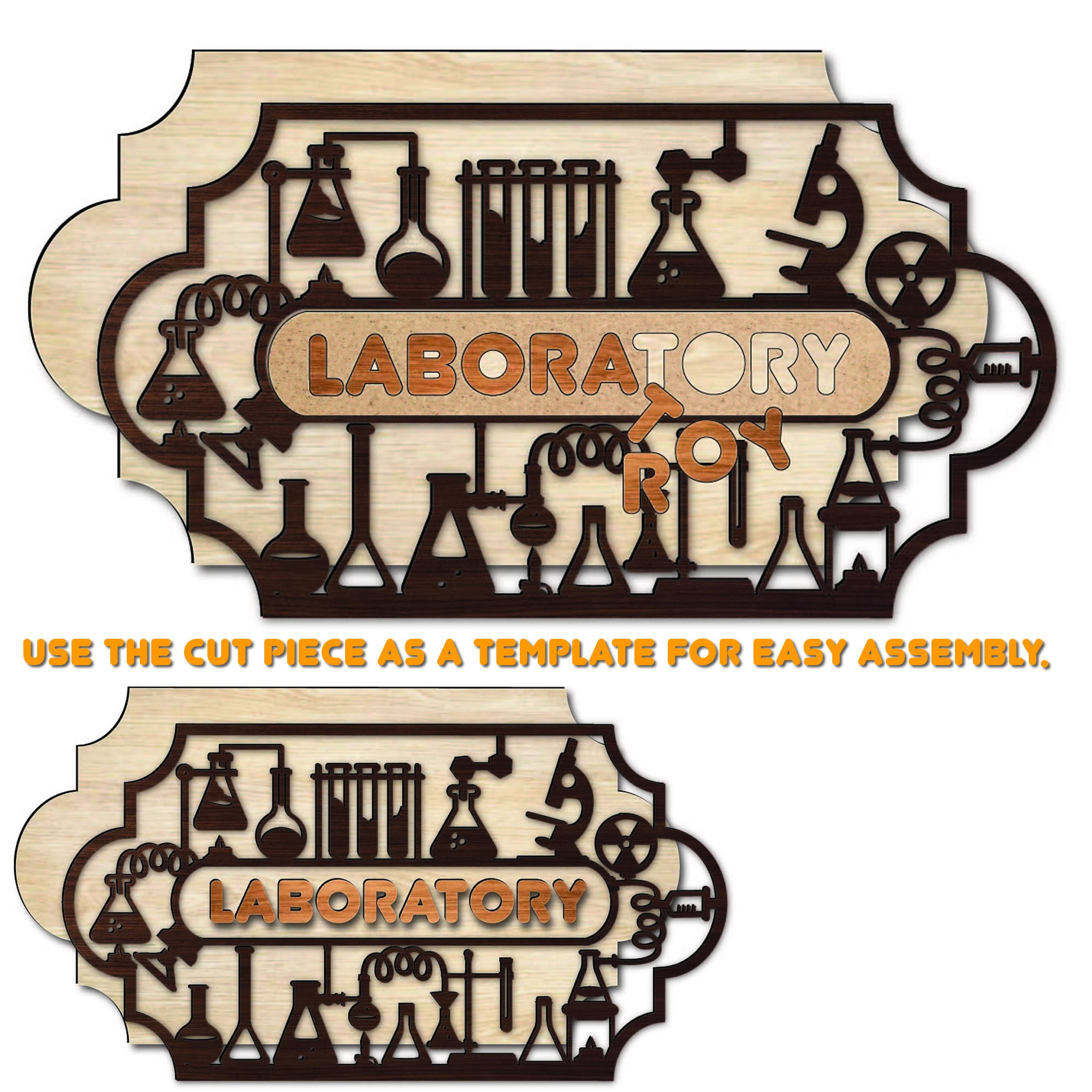 Laboratory Signage Laser Cut File. Laboratory Decor Laser Cutting File ...