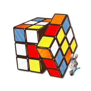 Cubo de rompecabezas mágico Archivo cortado por láser. Cubo de rubik. Cubo de Rubik Decoración de pared. Decoración de pared del cubo de Rubik. archivo cricut del cubo de rubik SVG