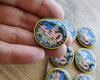 250th anniversary badge. American flag and eagle pin badge. 250th anniversary commemorative pin with eagle. 250th anniversary lapel pin.